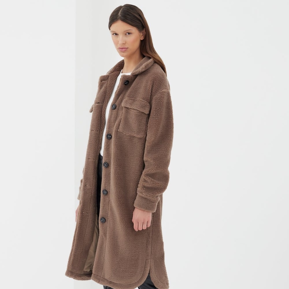 4th & Reckless Brand New Ronnie Teddy Longline Jacket